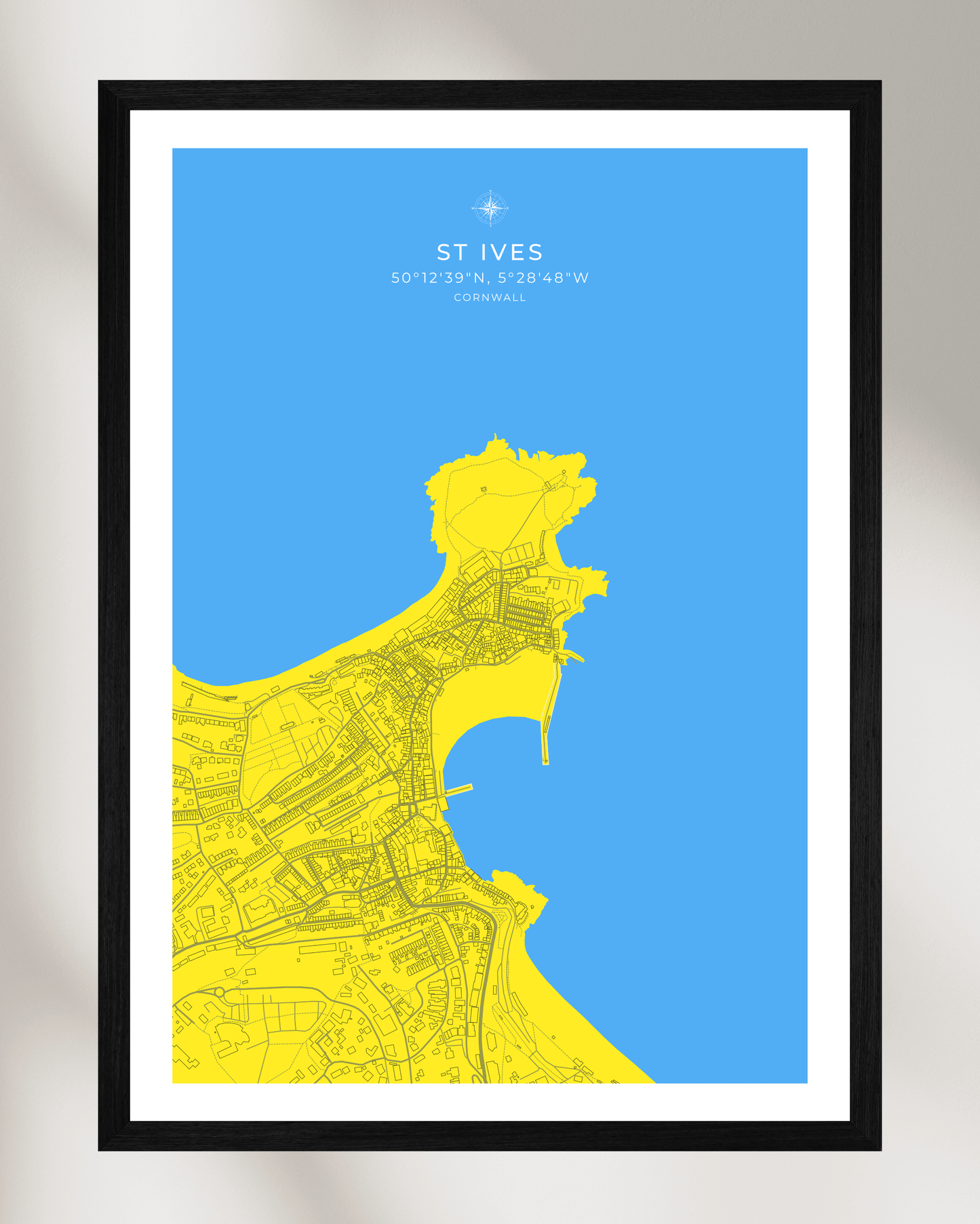 Coastal Map of St Ives - Cornish Seaside