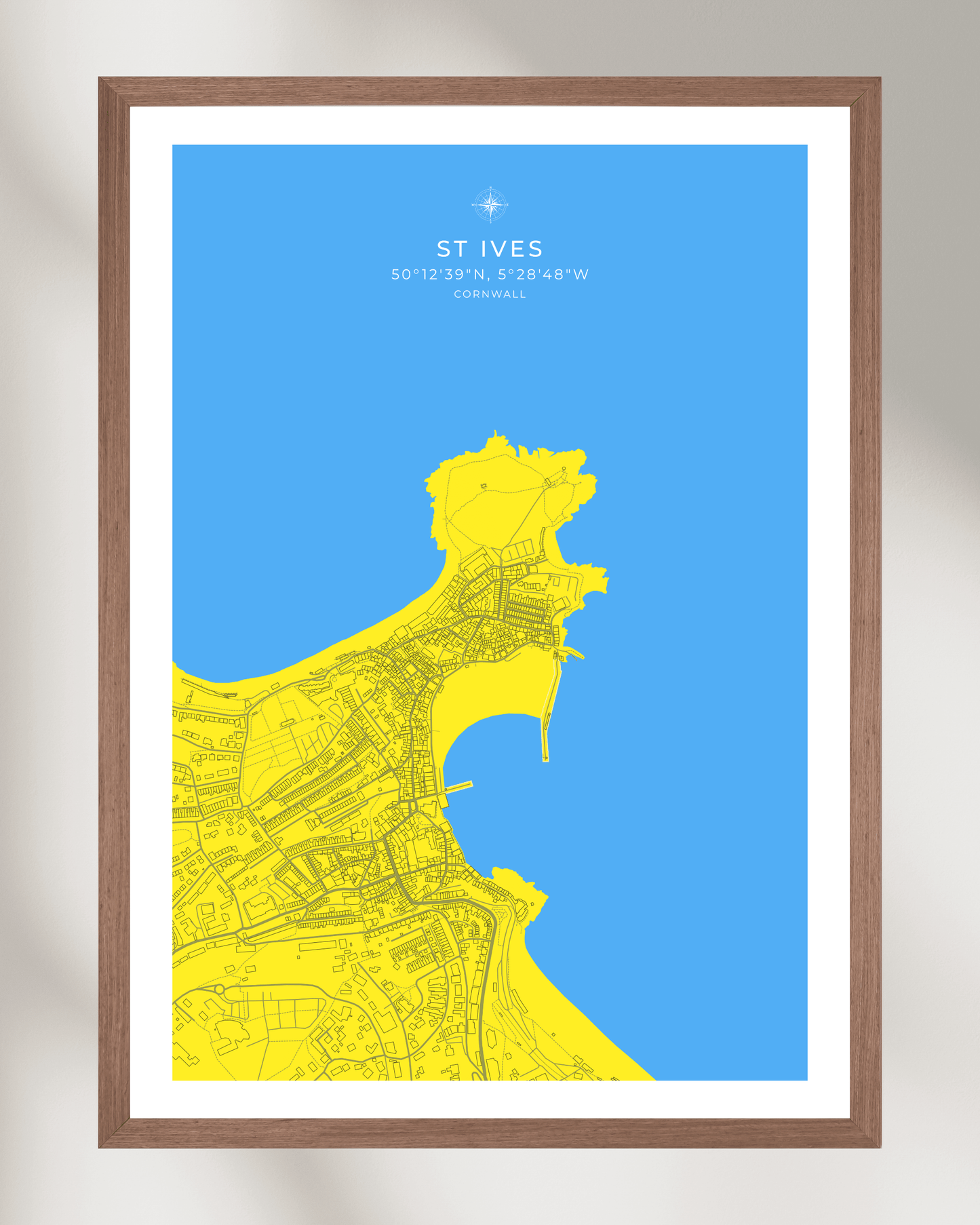 Coastal Map of St Ives - Cornish Seaside