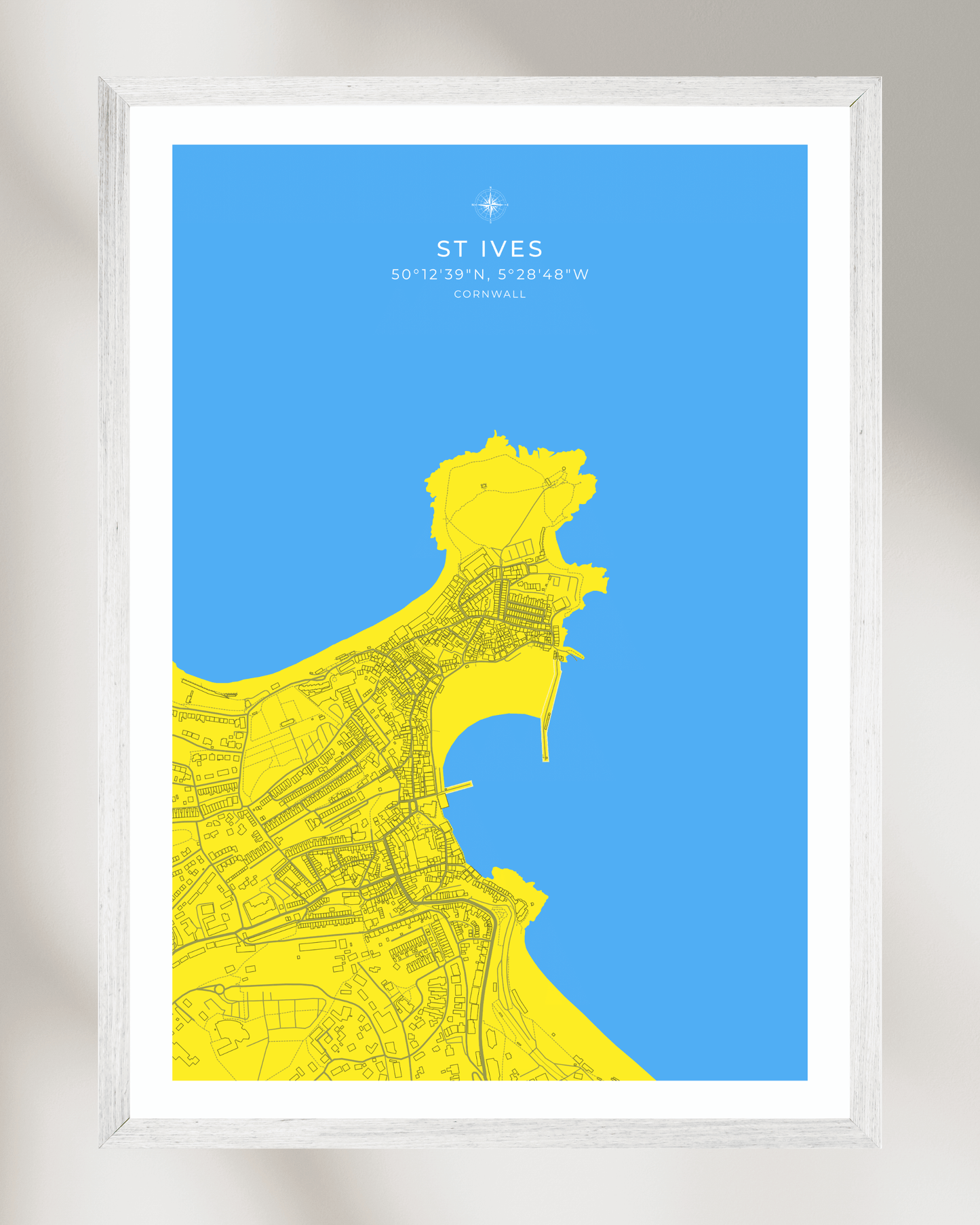 Coastal Map of St Ives - Cornish Seaside