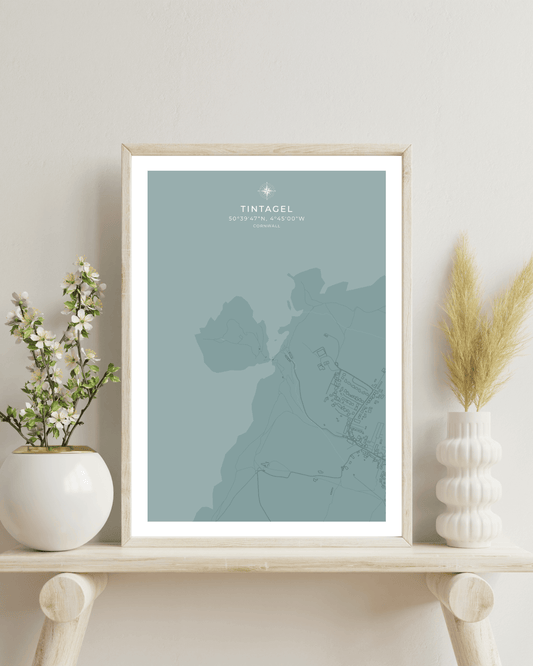 Coastal Map of Tintagel - Seagrass