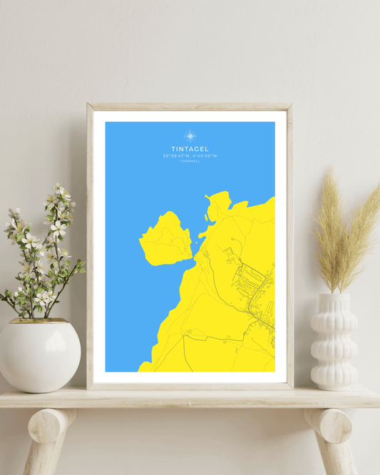 Coastal Map of Tintagel - Cornish Seaside