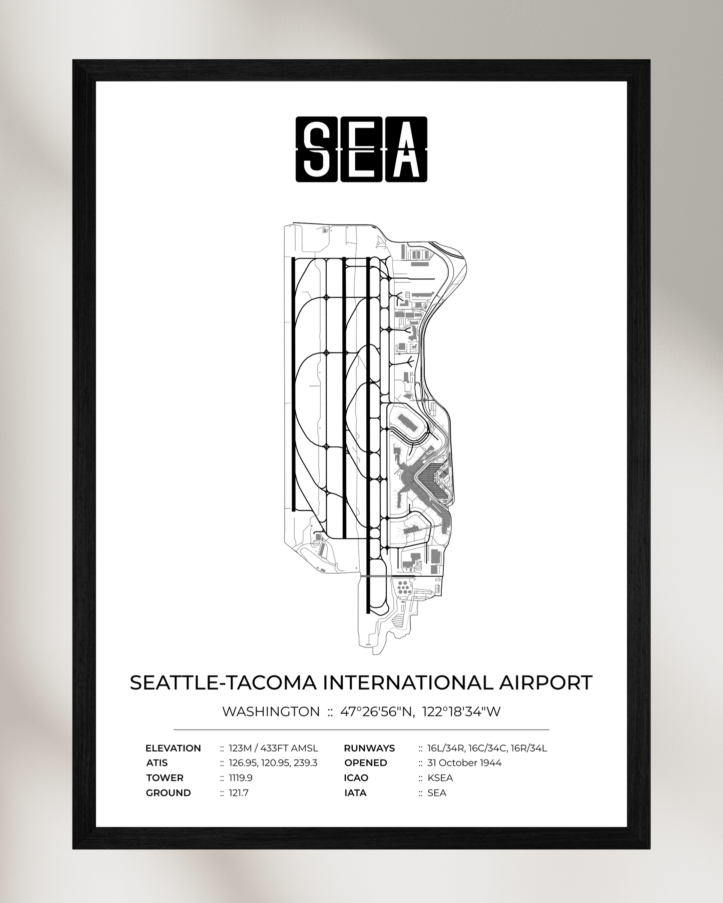 SEA - Seattle Tacoma International Airport Map