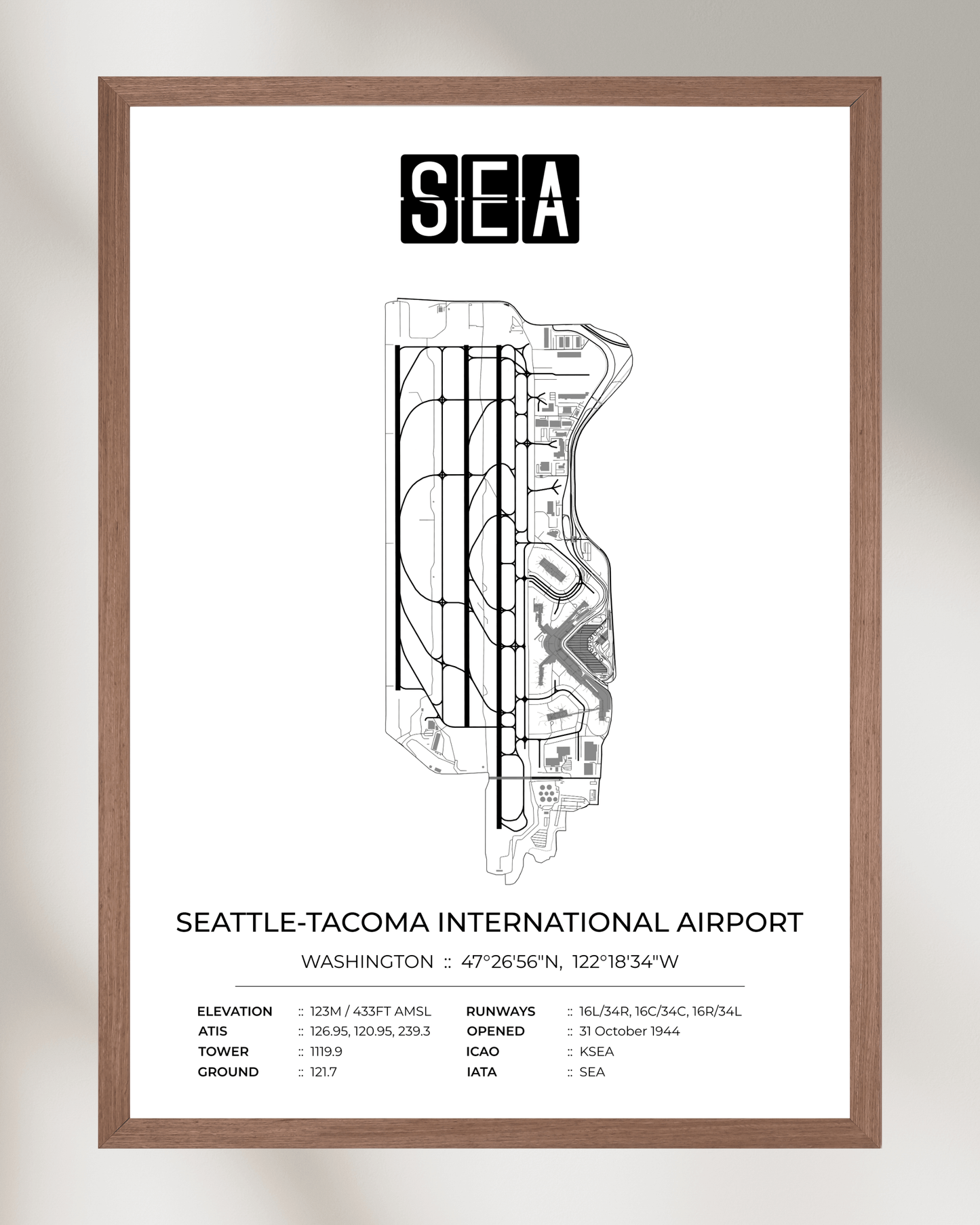 SEA - Seattle Tacoma International Airport Map