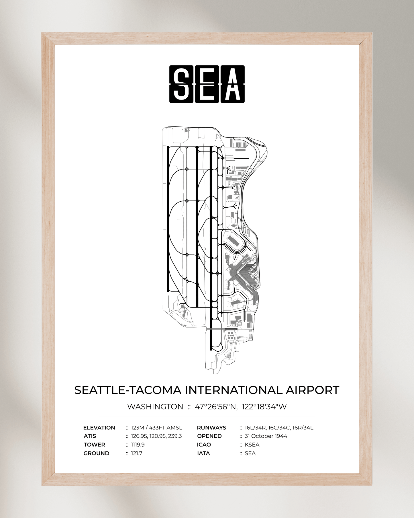 SEA - Seattle Tacoma International Airport Map