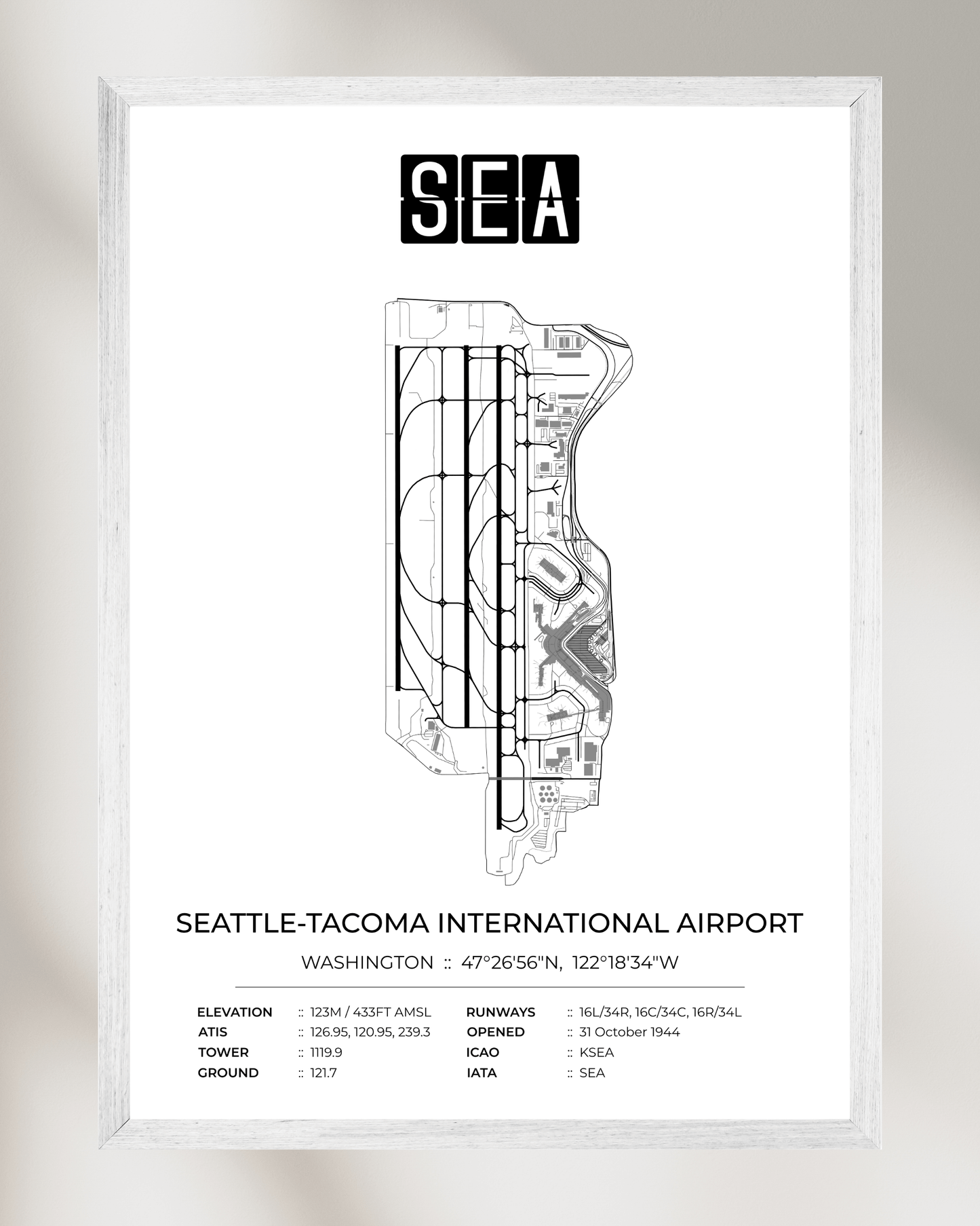 SEA - Seattle Tacoma International Airport Map