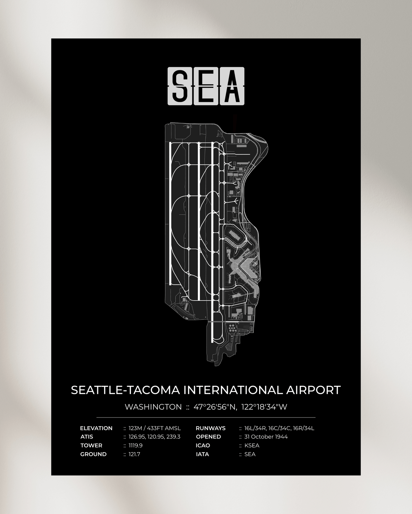 SEA - Seattle Tacoma International Airport Map