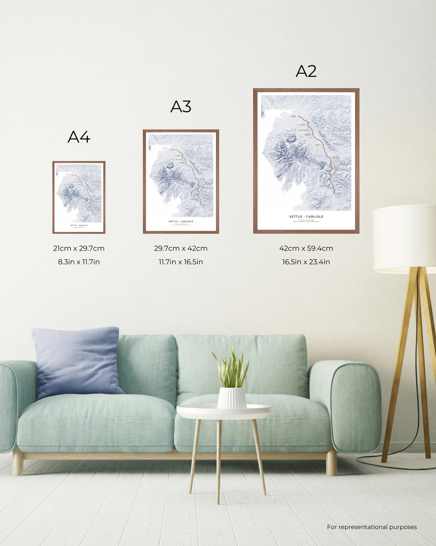The Settle to Carlisle Line - Fine Art Railway Map