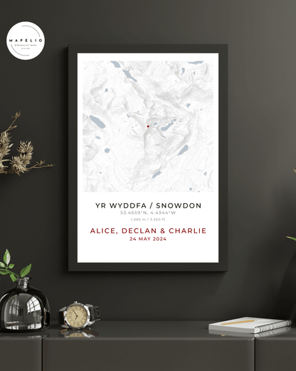 Yr Wyddfa / Snowdon - personalised map