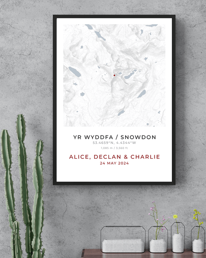 Yr Wyddfa / Snowdon - personalised map