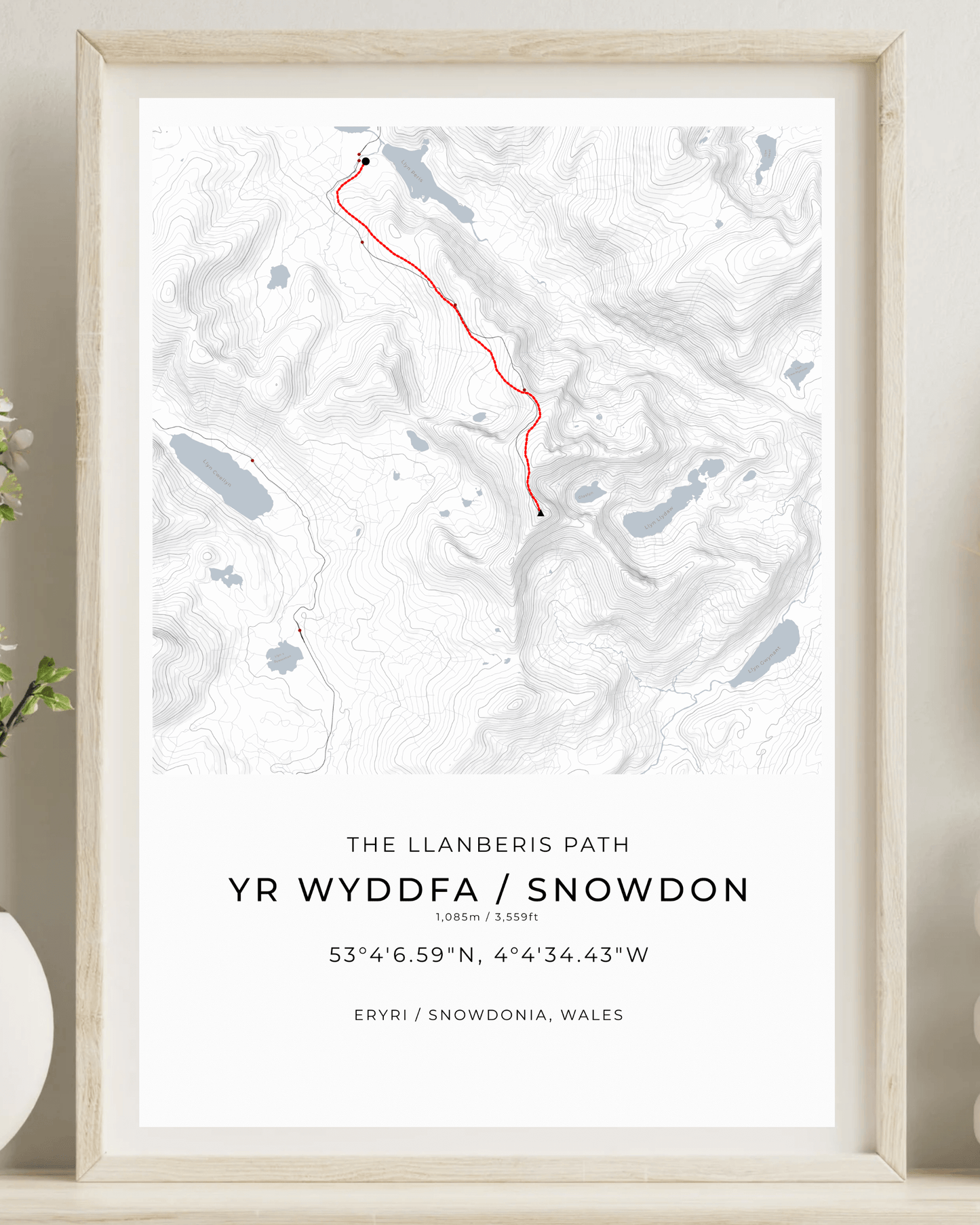 Snowdon - Llanberis Path Contour Map