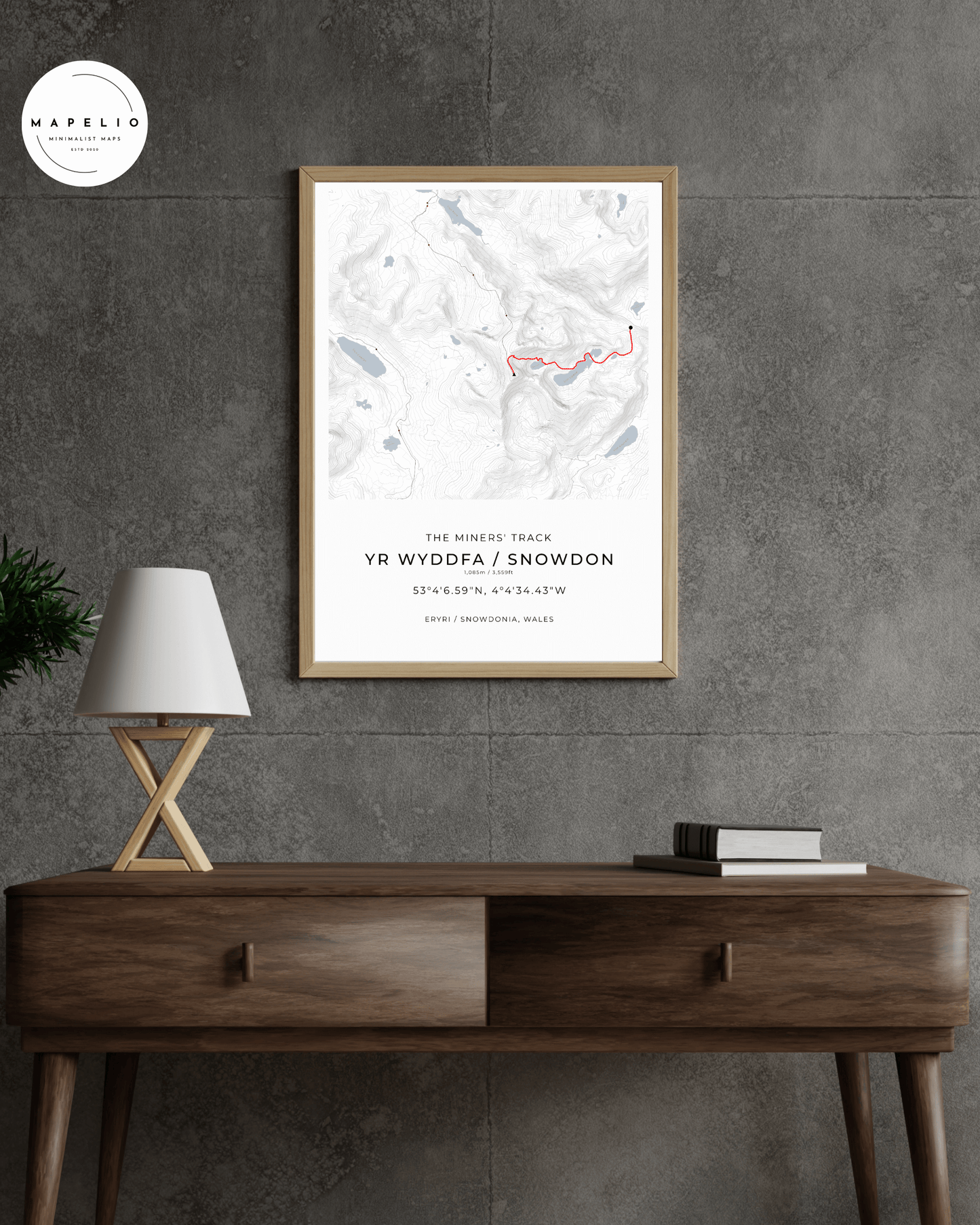 Snowdon - Miners' Track Contour Map