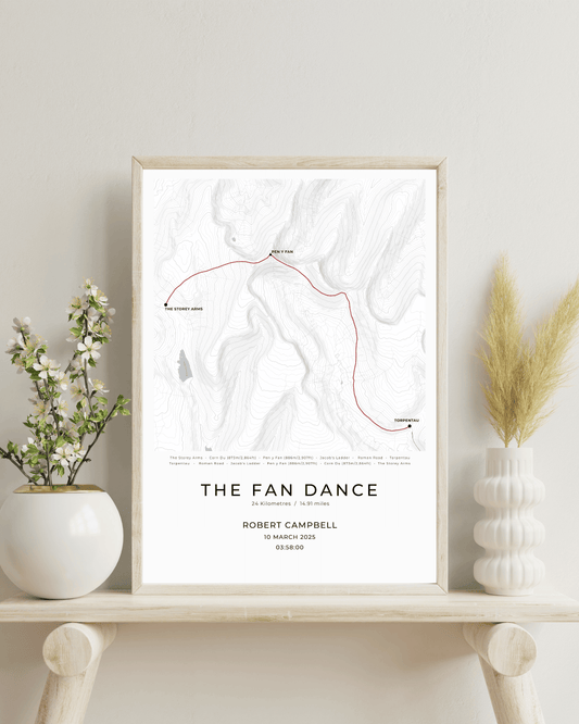 The Fan Dance - Personalised Map Print