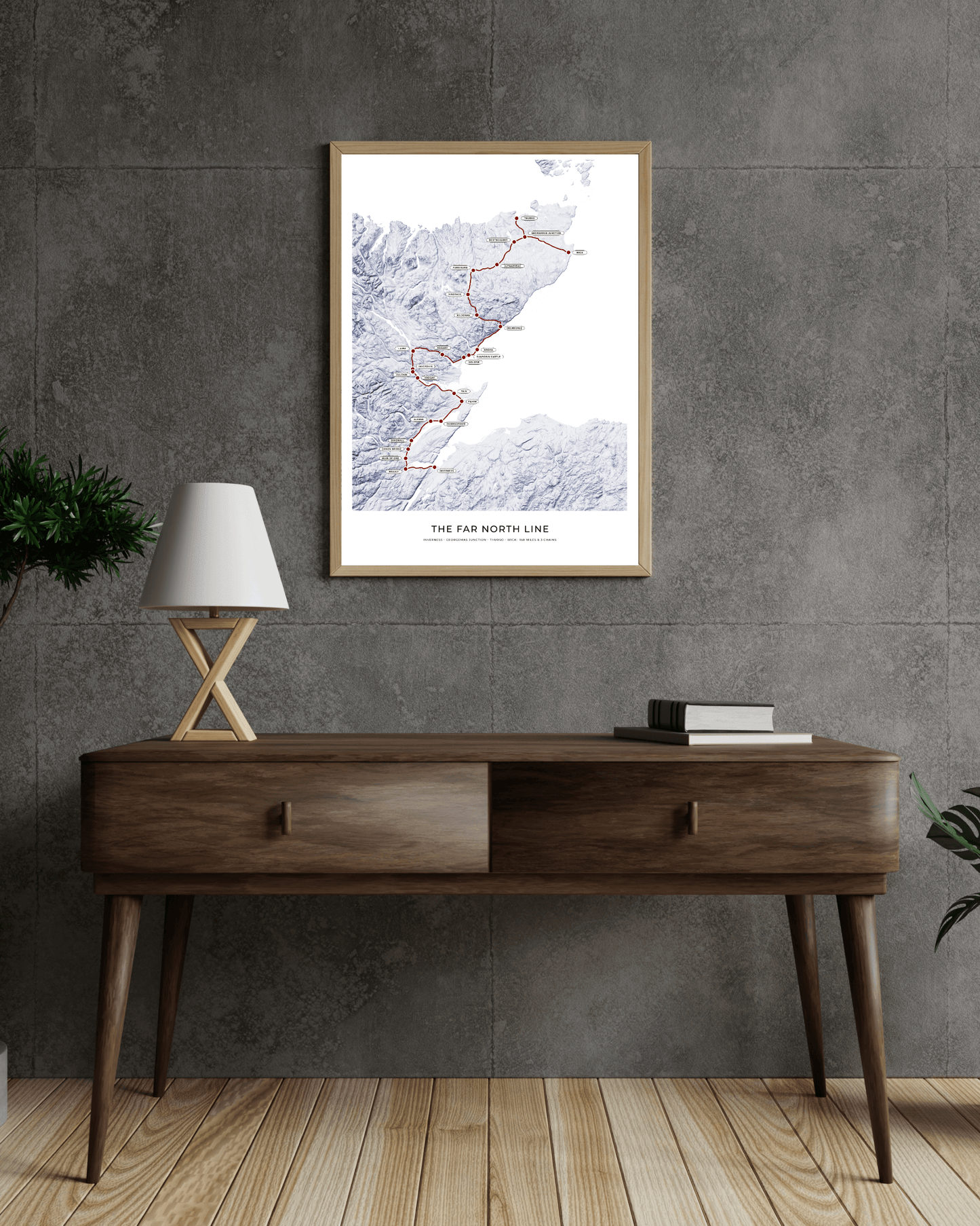The Far North Line - Fine Art Railway Map