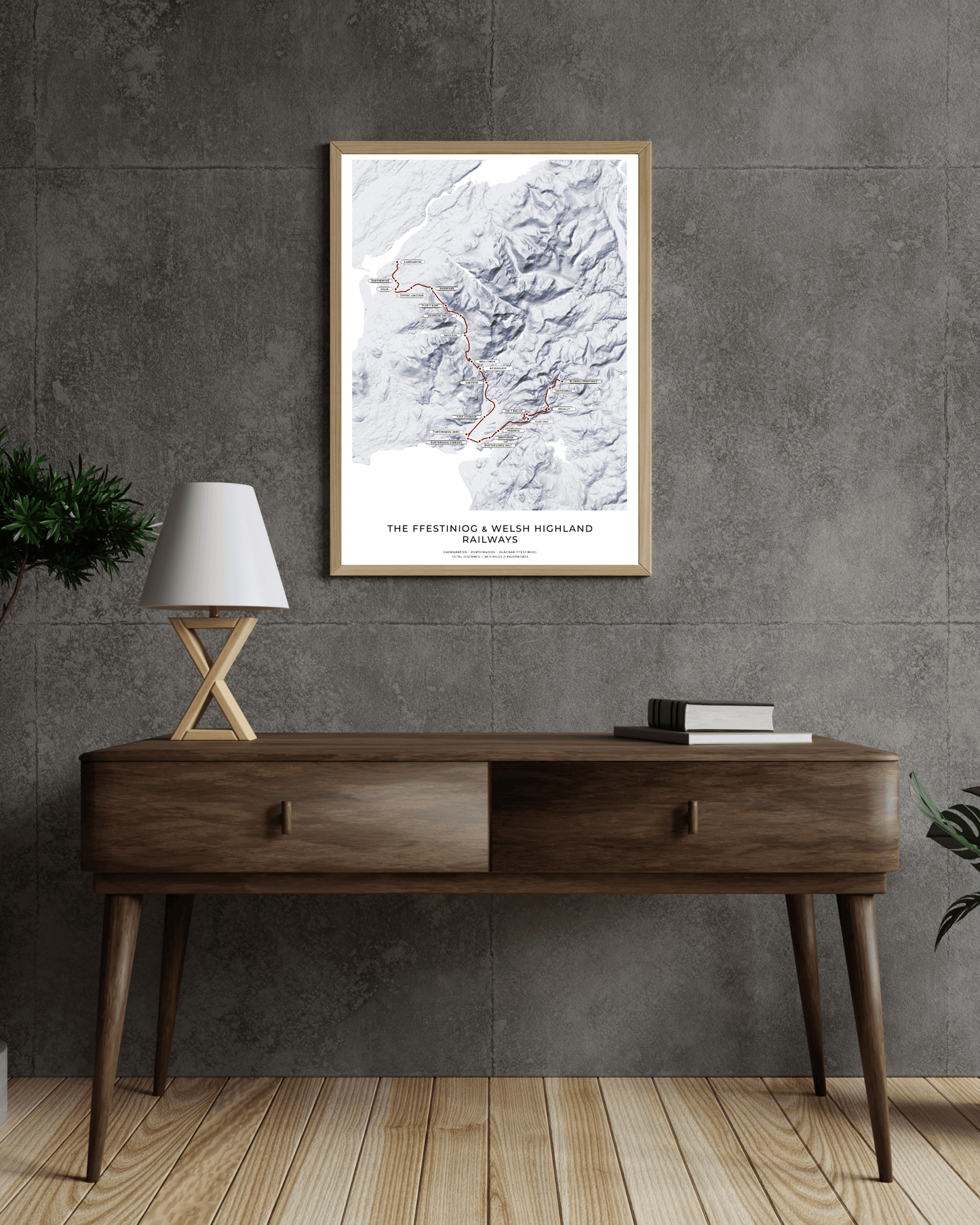 Ffestiniog & Welsh Highland Railways - Fine Art Railway Map