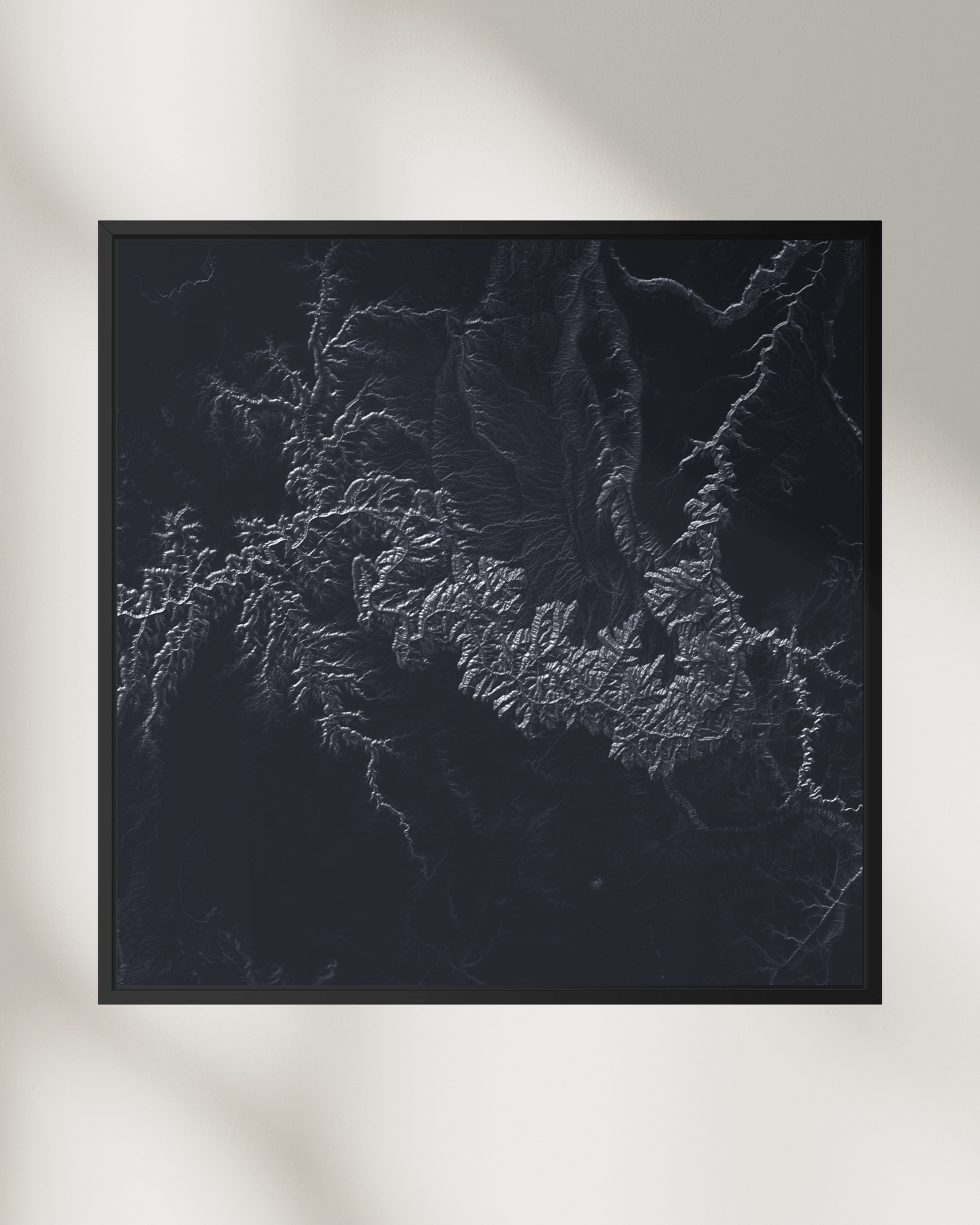The Grand Canyon - Framed Canvas Topographical Map