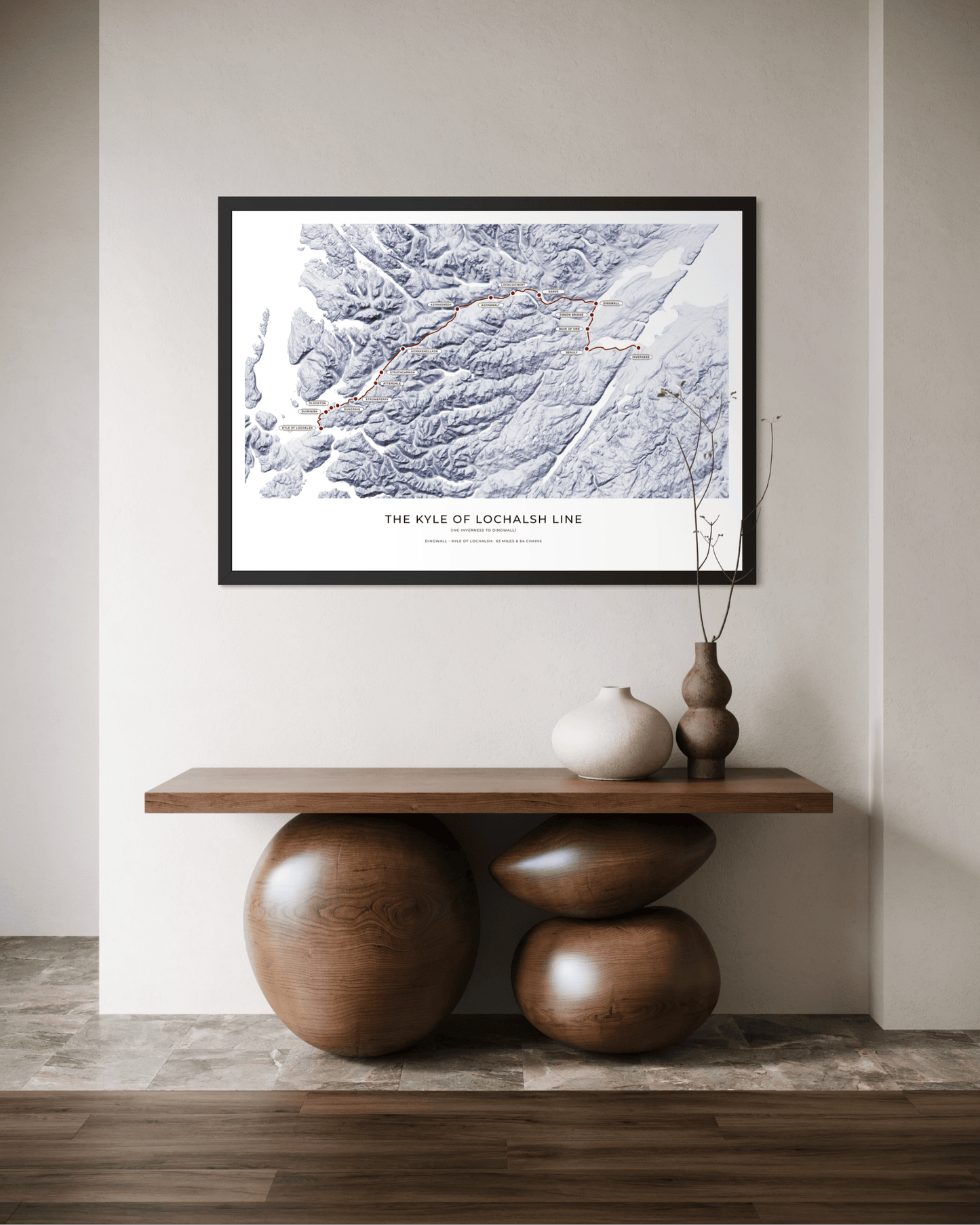 The Kyle of Lochalsh Line - Fine Art Railway Map