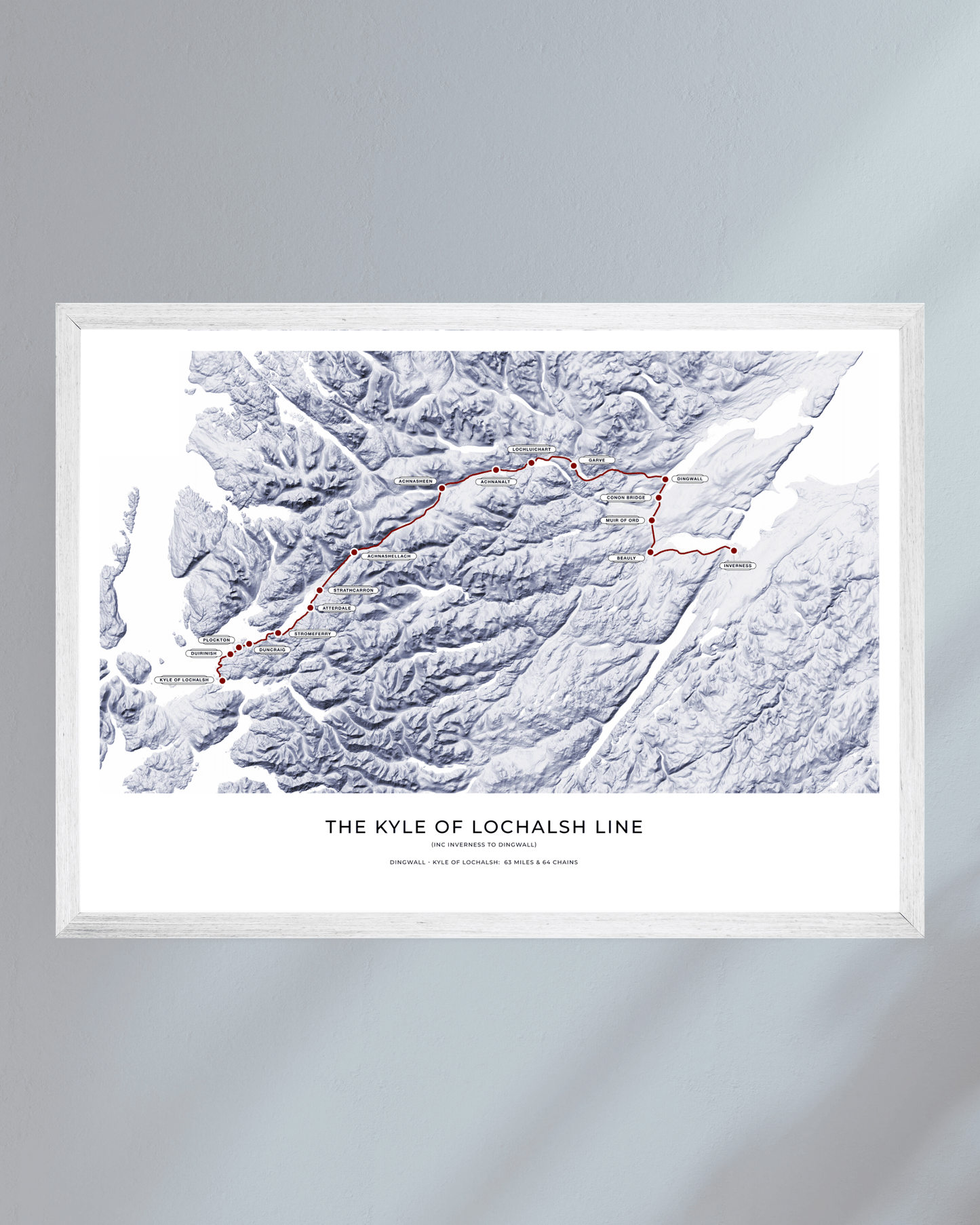 The Kyle of Lochalsh Line - Fine Art Railway Map