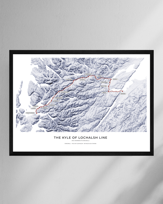 The Kyle of Lochalsh Line - Fine Art Railway Map