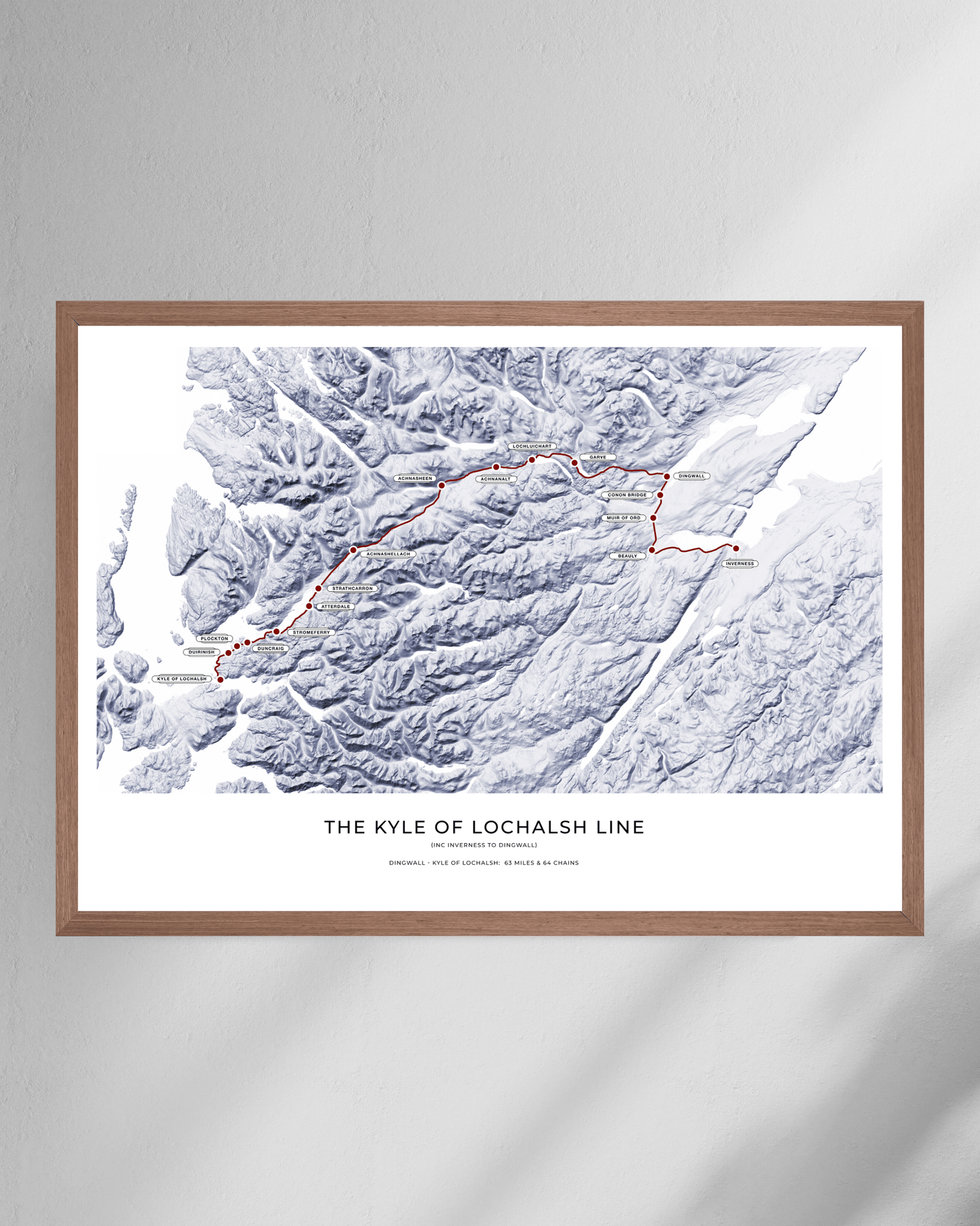 The Kyle of Lochalsh Line - Fine Art Railway Map
