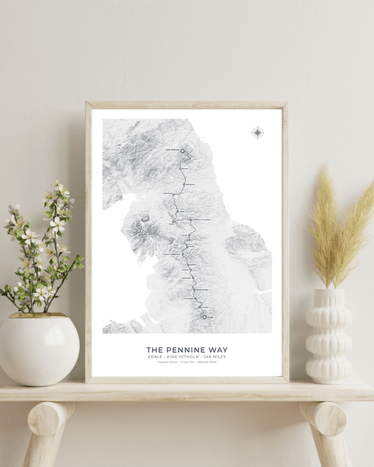 Pennine Way - Route Map Print