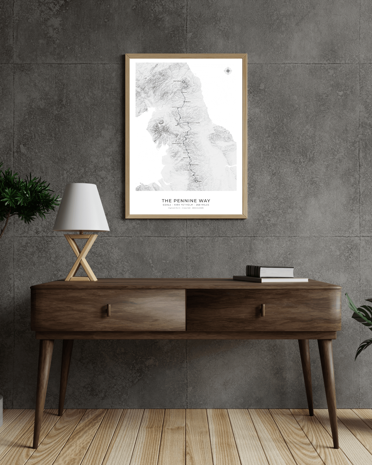 Pennine Way - Route Map Print