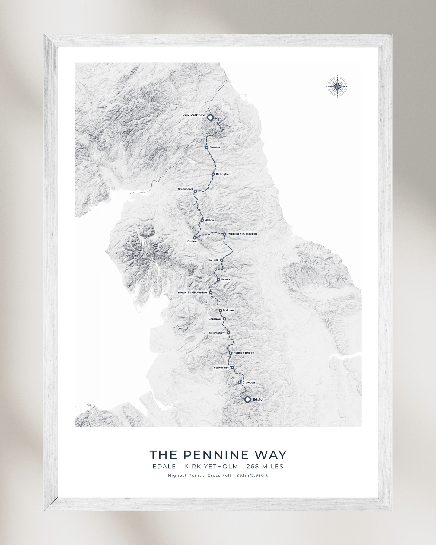 Pennine Way - Route Map Print