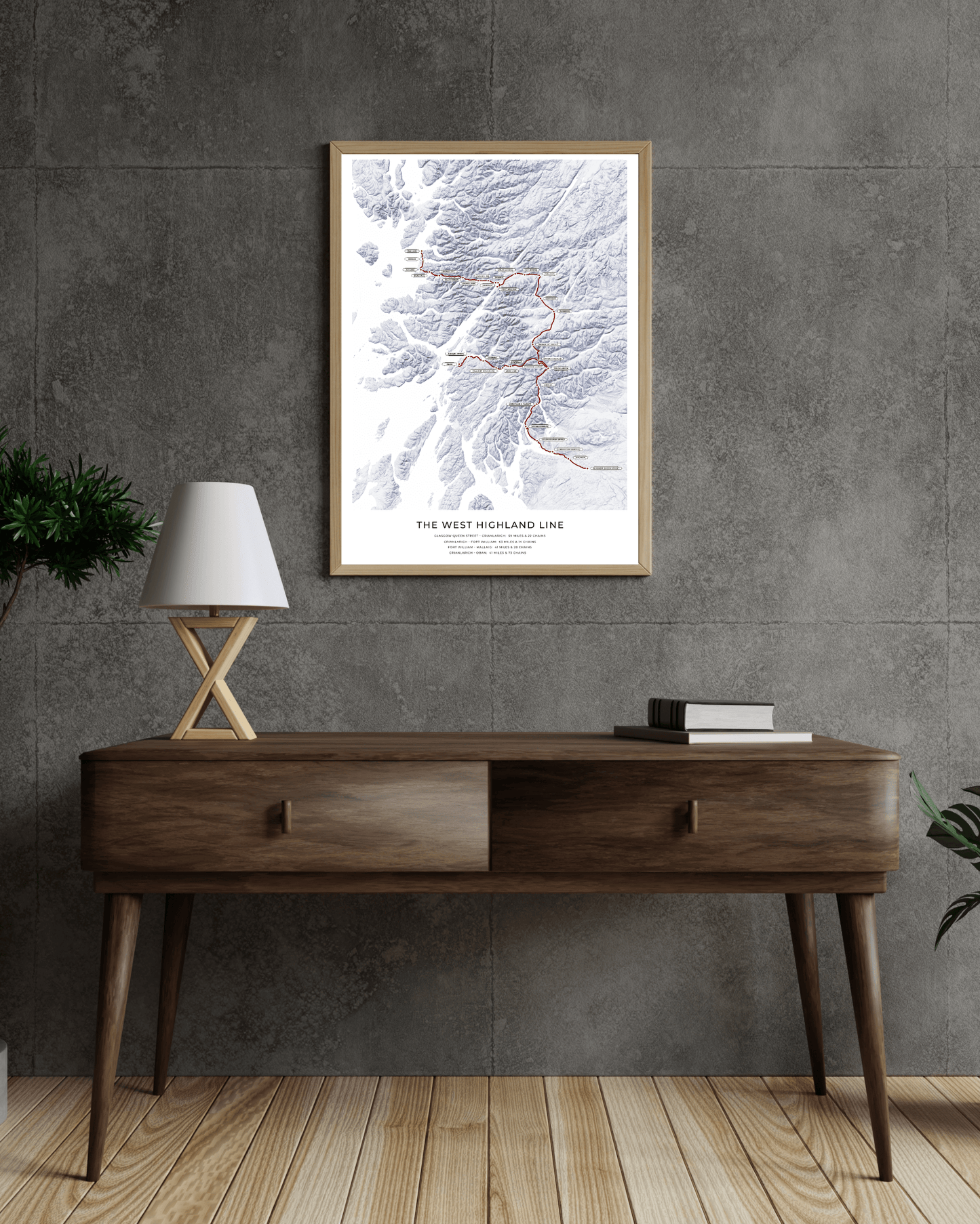 The West Highland Line - Fine Art Railway Map