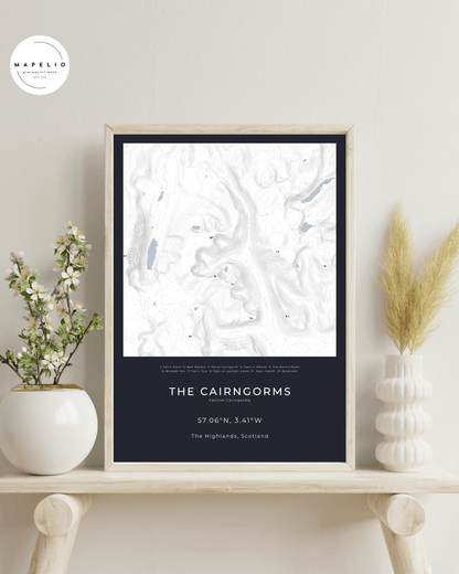 The Central Cairngorms -  Framed Map Poster