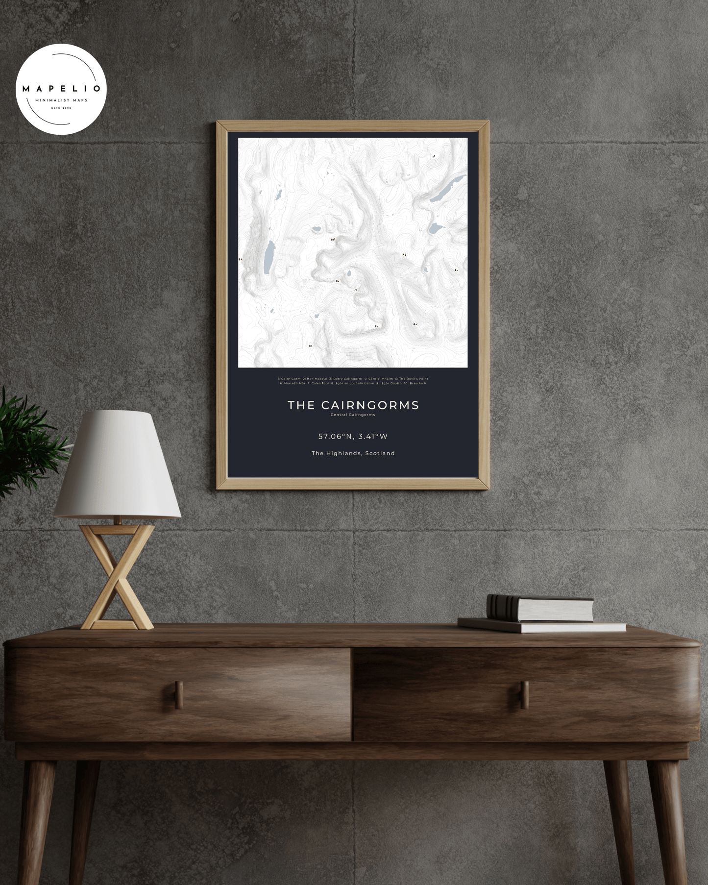 The Central Cairngorms -  Framed Map Poster