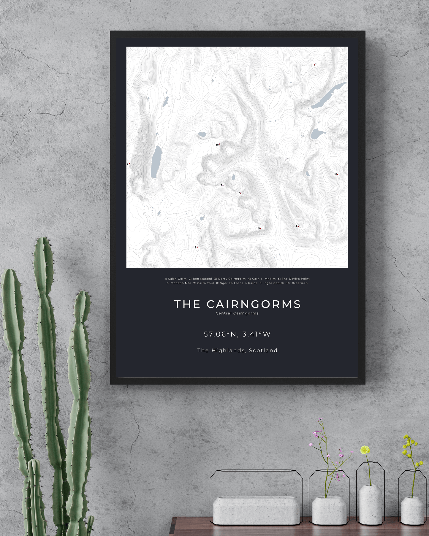 The Central Cairngorms -  Fine Art Map Poster