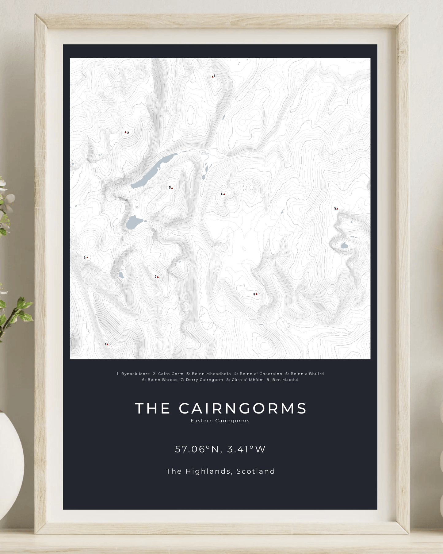 The Eastern Cairngorms -  Fine Art Map Poster