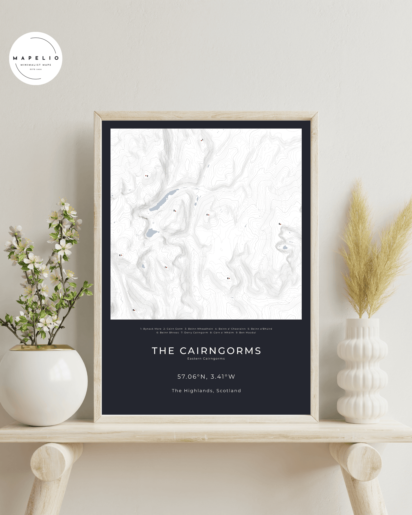 The Eastern Cairngorms -  Fine Art Map Poster