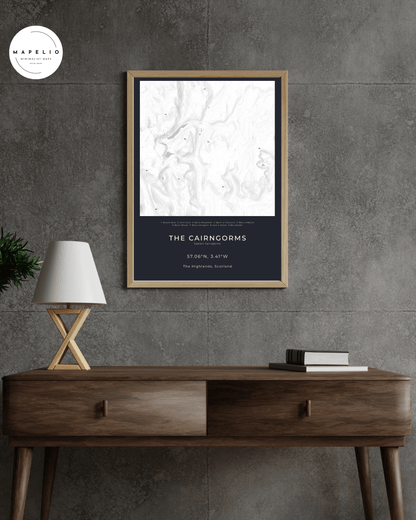 The Eastern Cairngorms -  Fine Art Map Poster