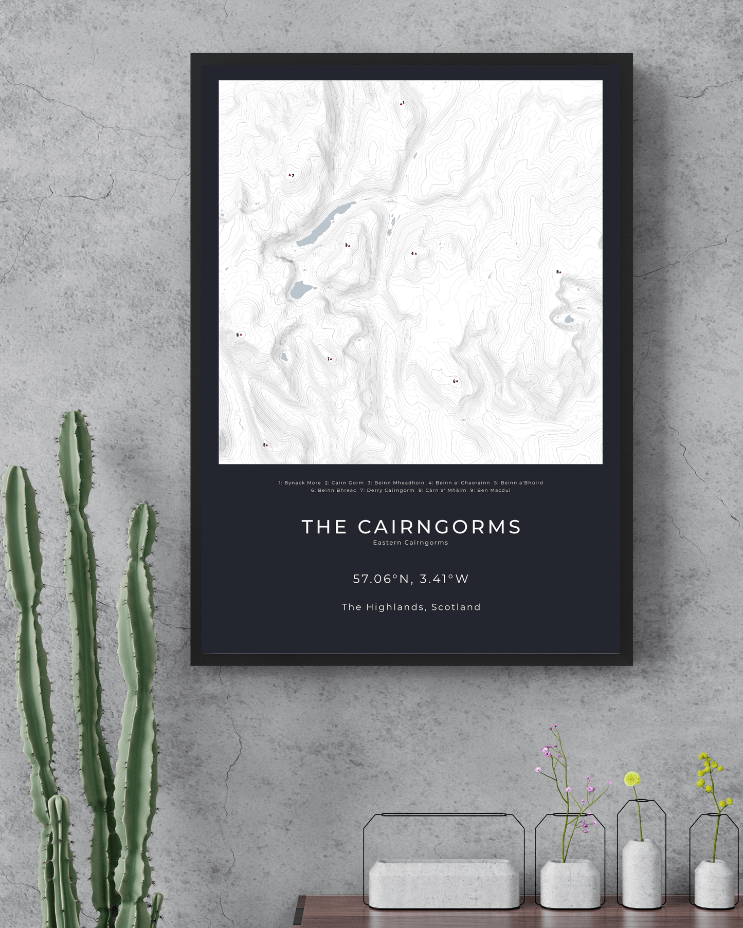 The Eastern Cairngorms -  Fine Art Map Poster