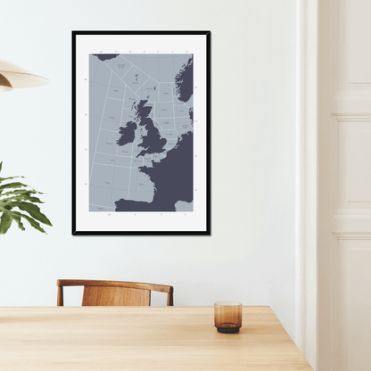 The Shipping Forecast Areas -  Framed Map