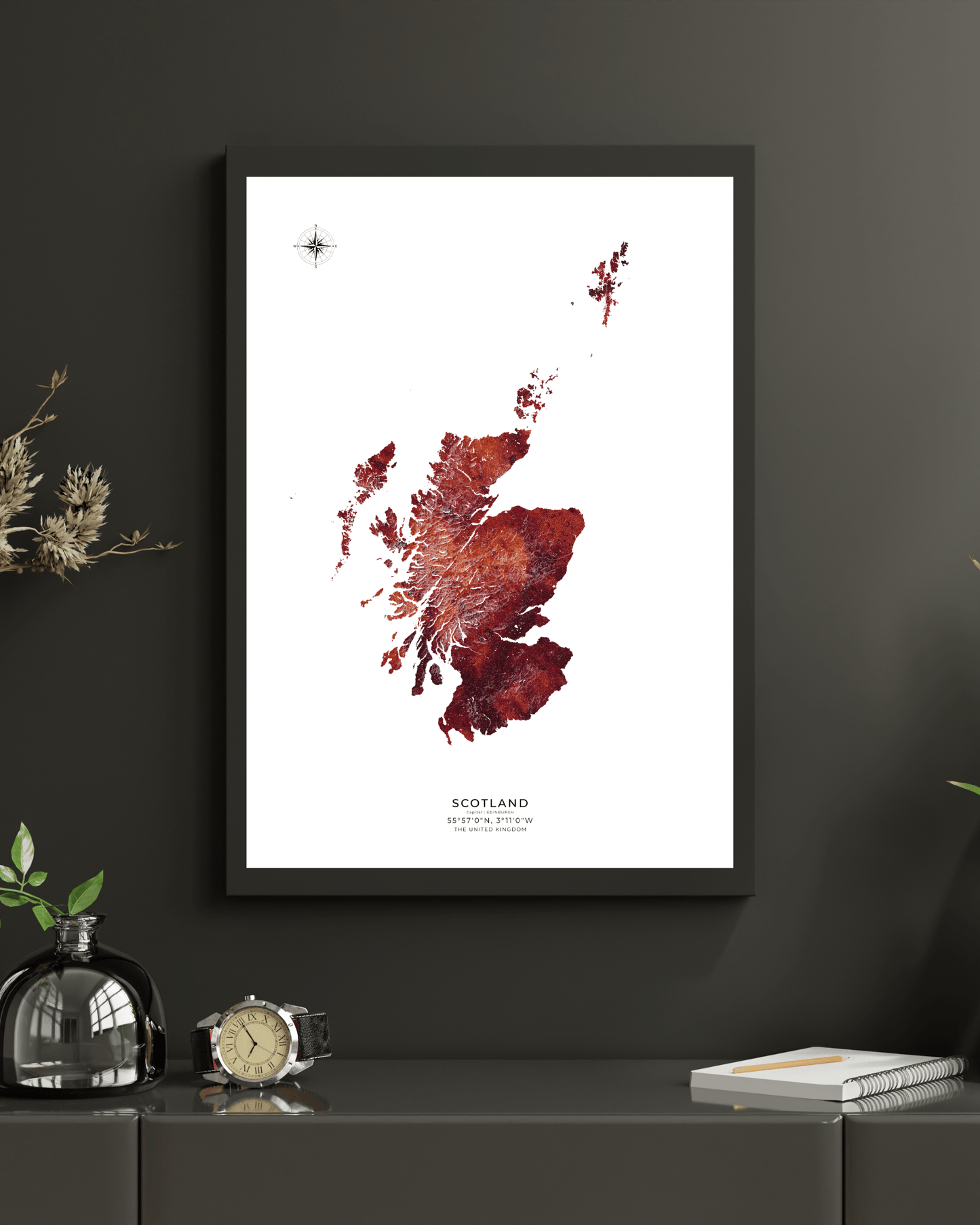 Scotland - Fine Art Topographical Map