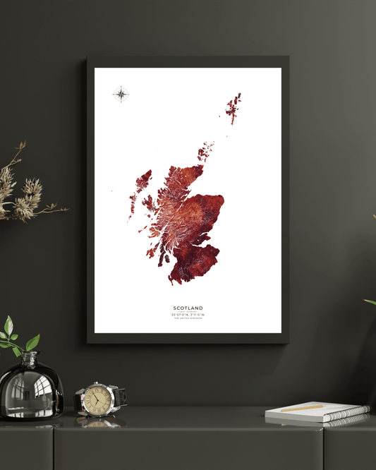 Scotland - Fine Art Topographical Map