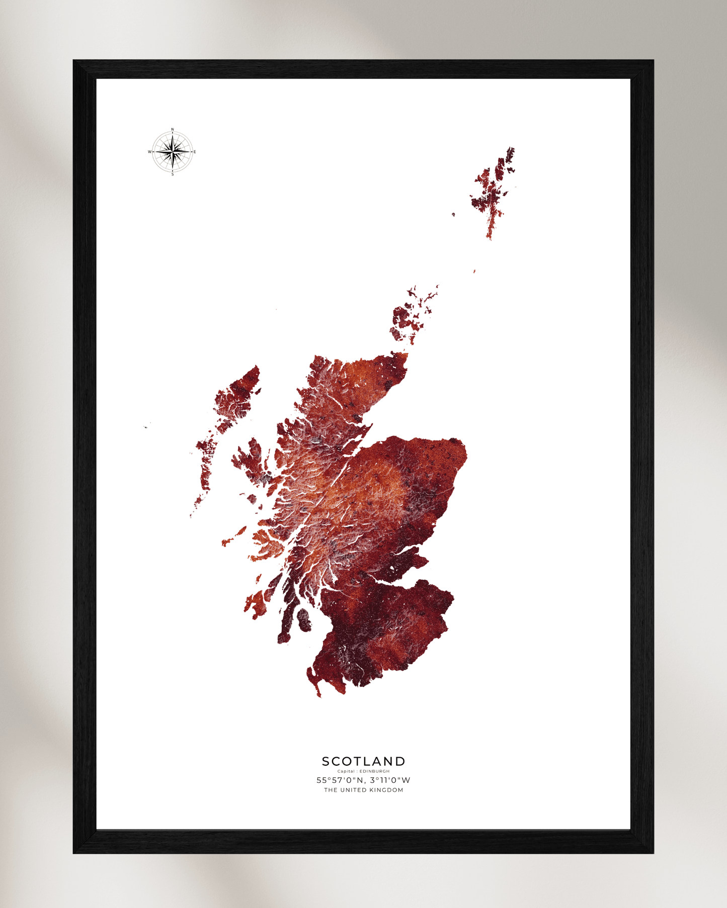 Scotland - Fine Art Topographical Map