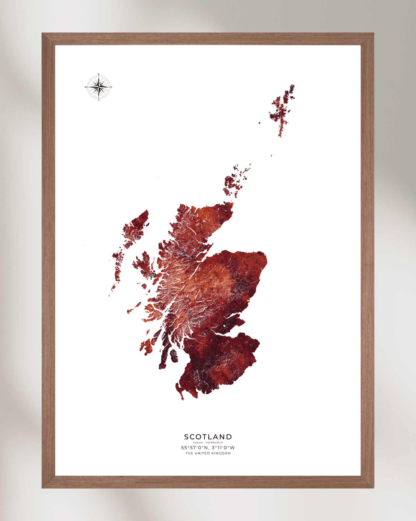 Scotland - Fine Art Topographical Map