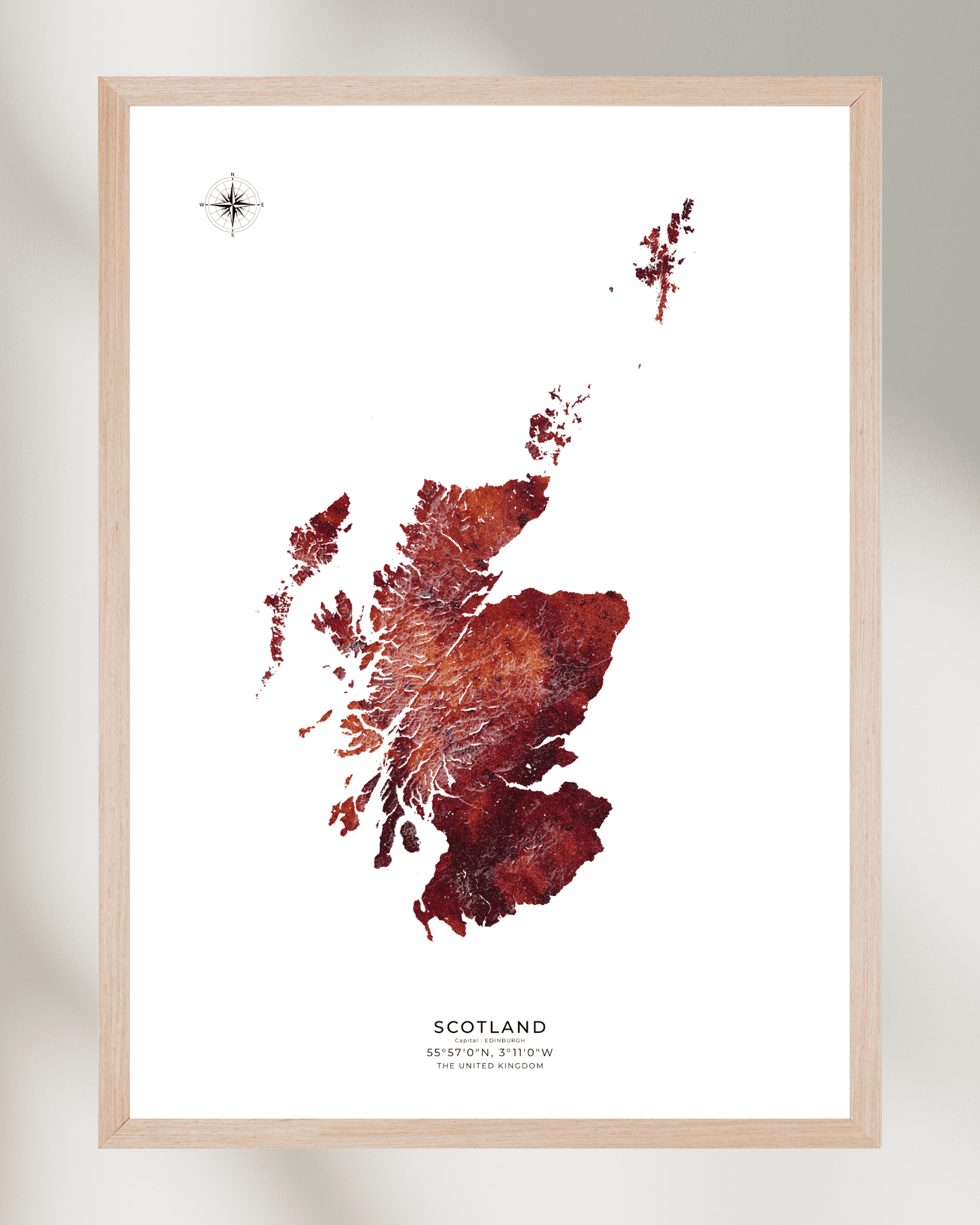 Scotland - Fine Art Topographical Map