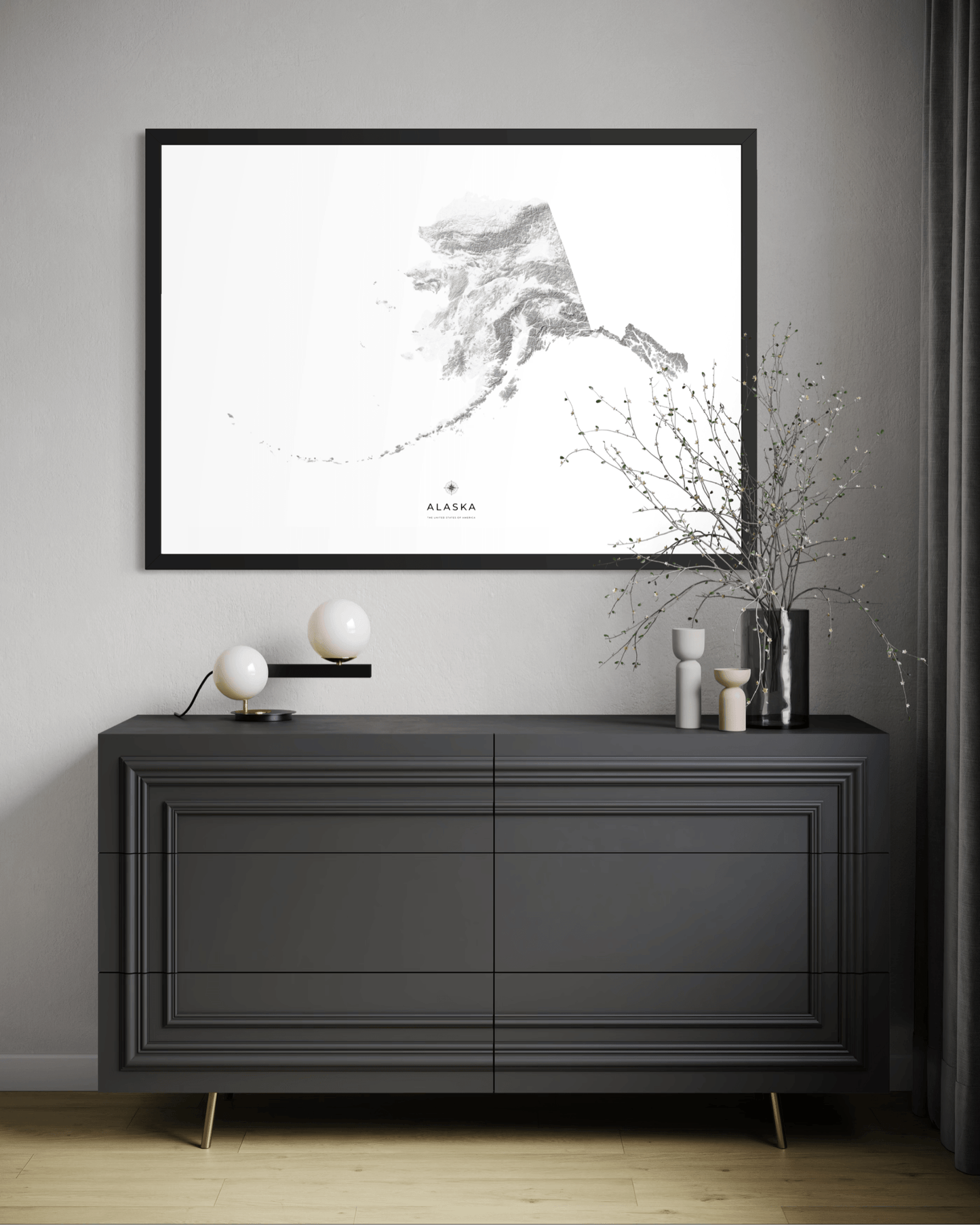 Alaska - Fine Art Topographical Map Print