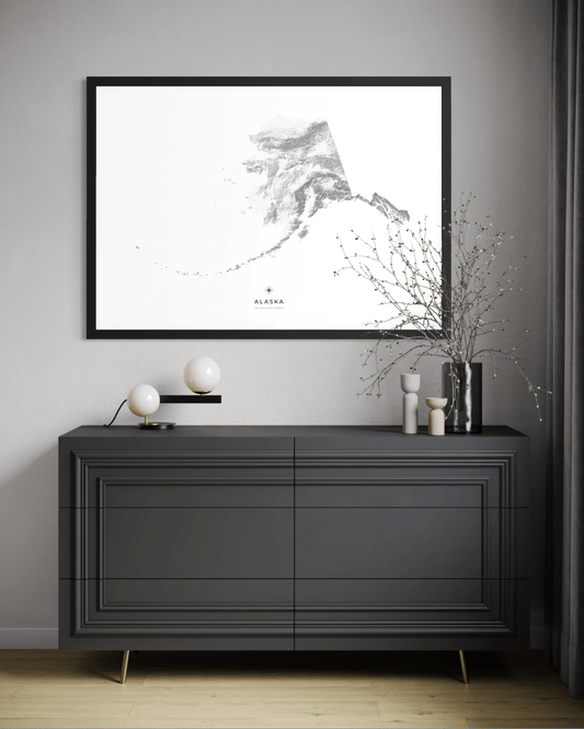 Alaska - Fine Art Topographical Map Print