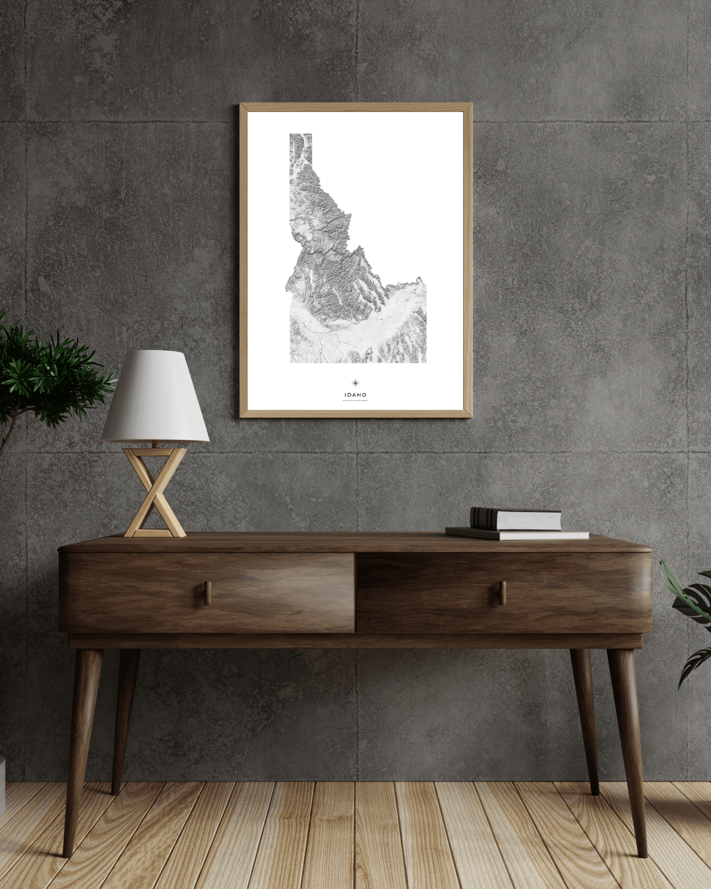 Idaho - Fine Art Topographical Map Print