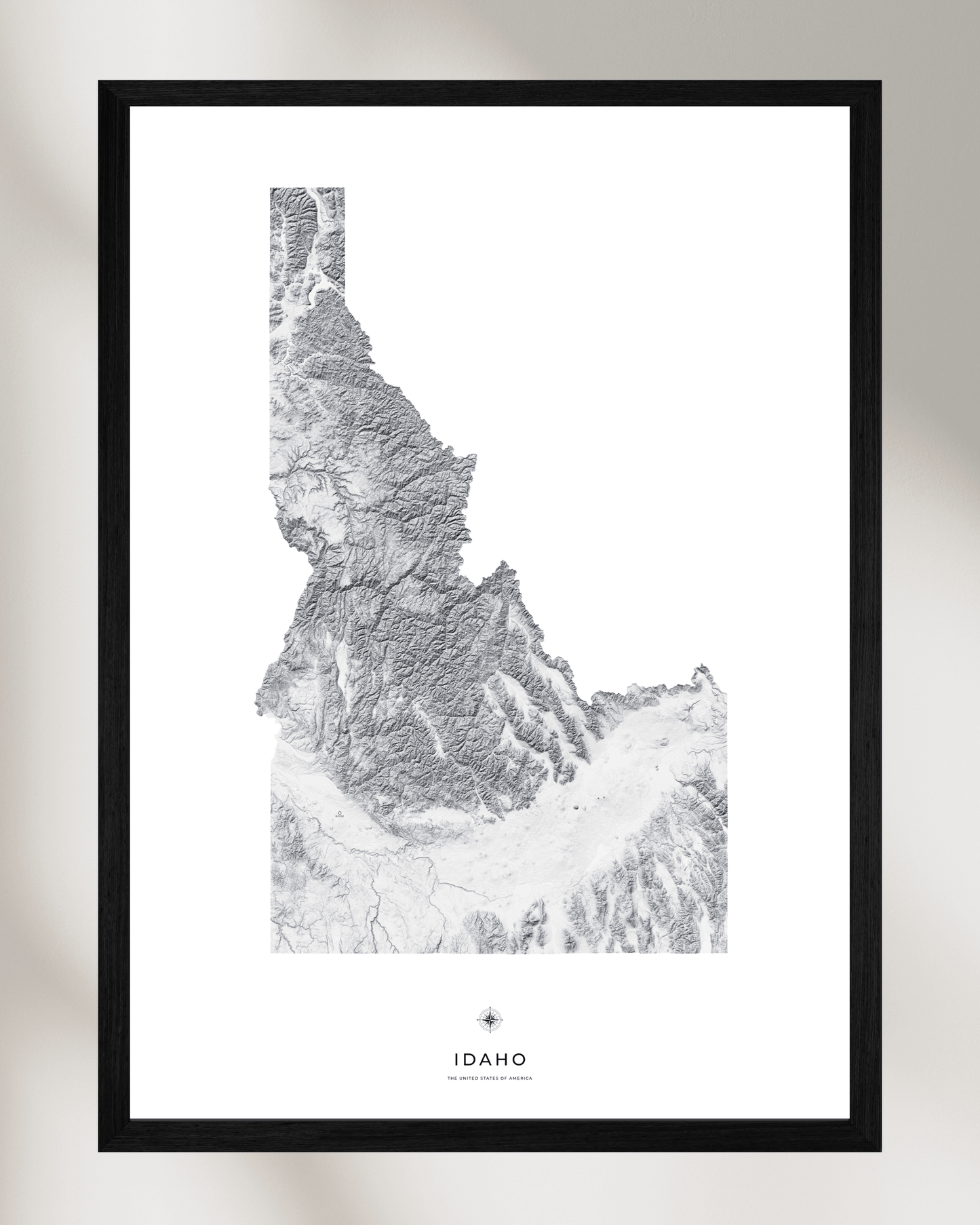 Idaho - Fine Art Topographical Map Print