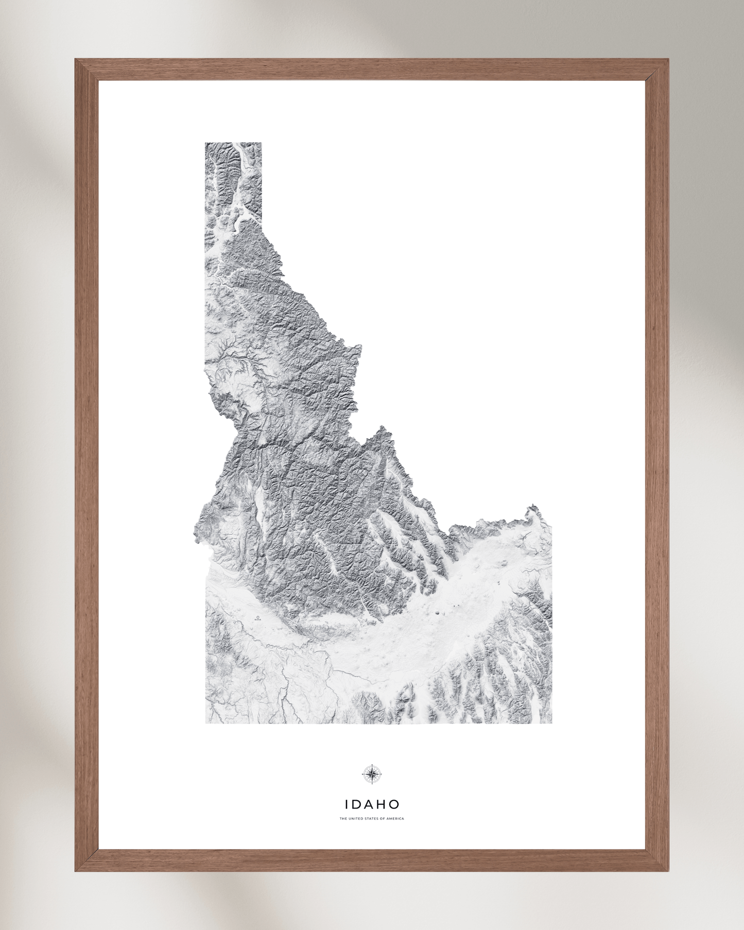 Idaho - Fine Art Topographical Map Print
