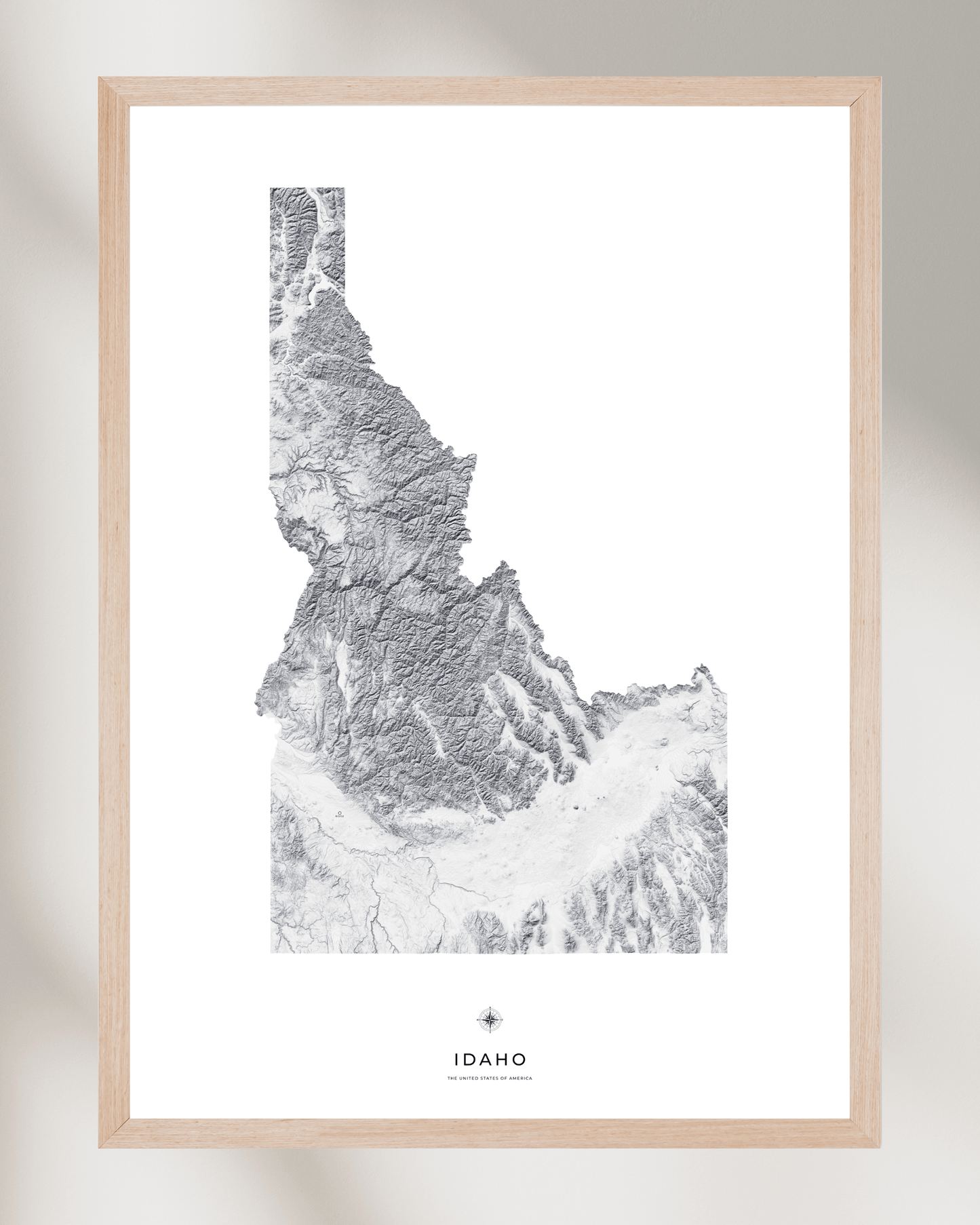 Idaho - Fine Art Topographical Map Print