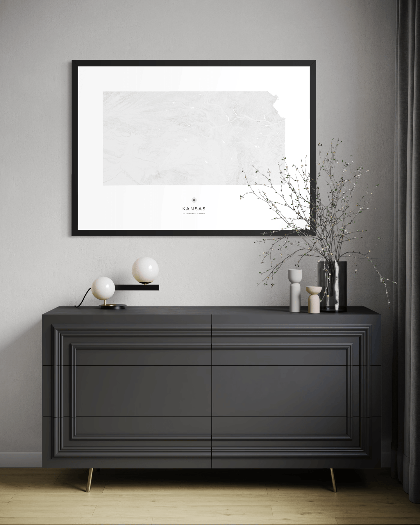 Kansas - Fine Art Topographical Map Print