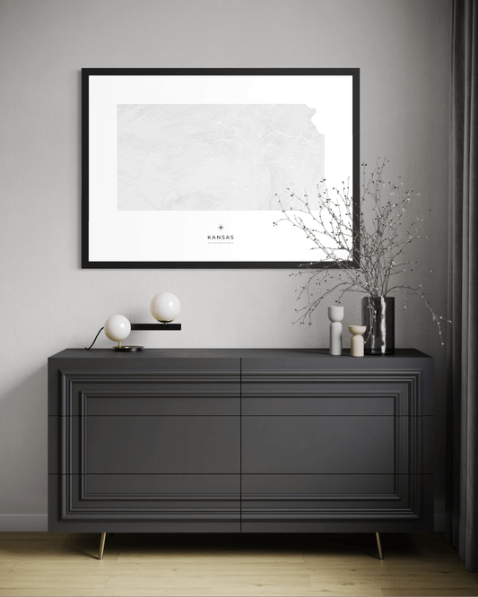Kansas - Fine Art Topographical Map Print