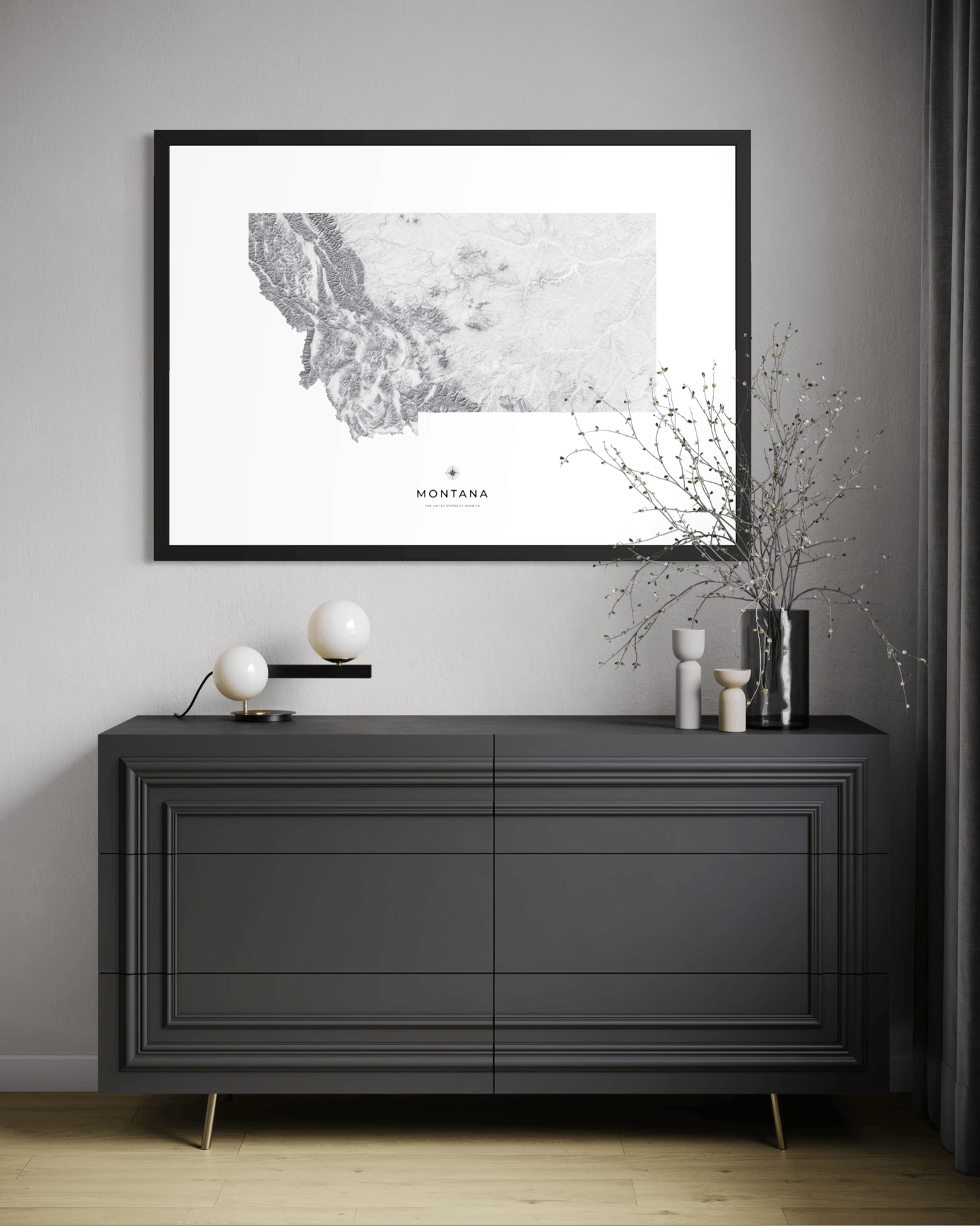 Montana - Fine Art Topographical Map Print