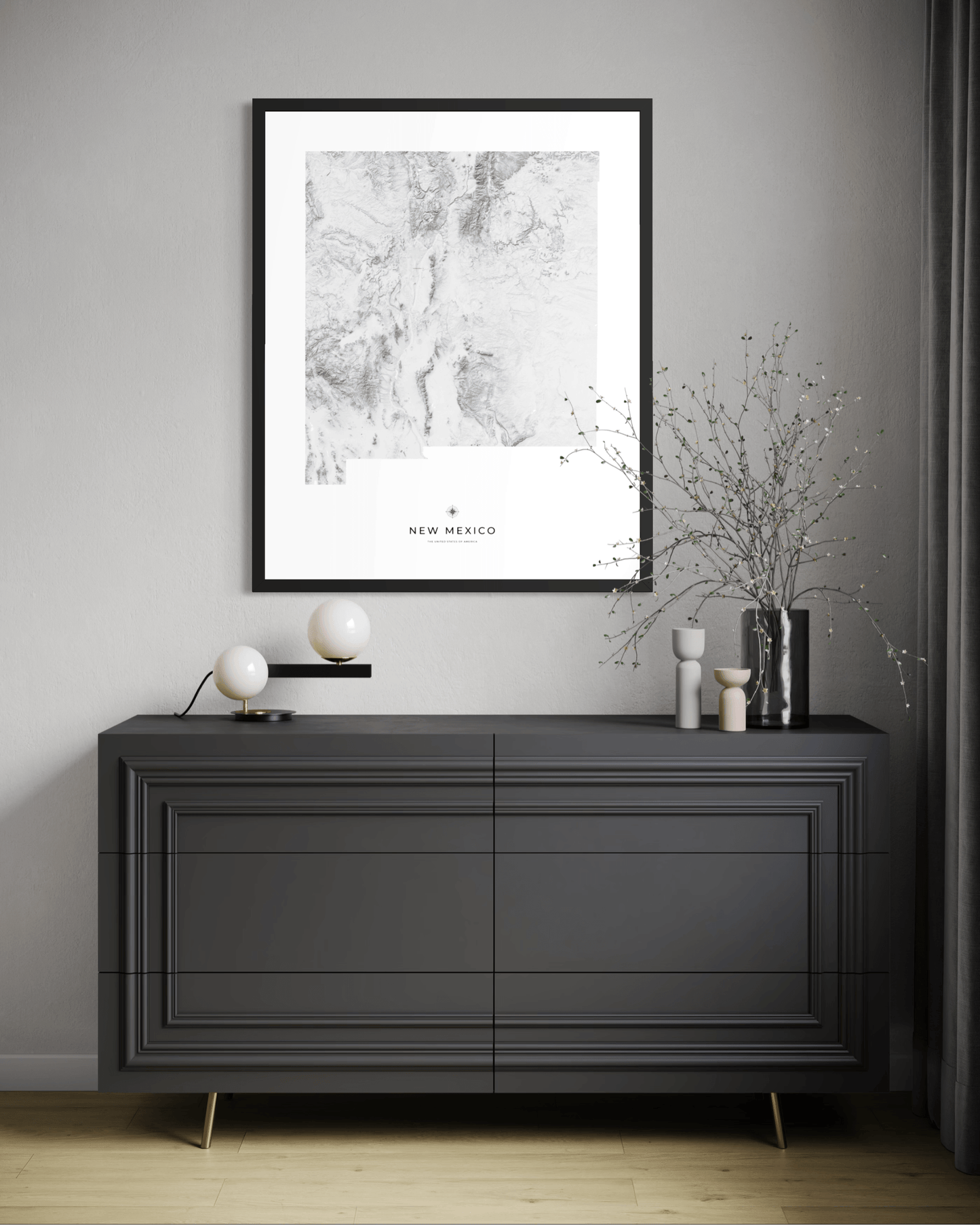 New Mexico - Fine Art Topographical Map Print